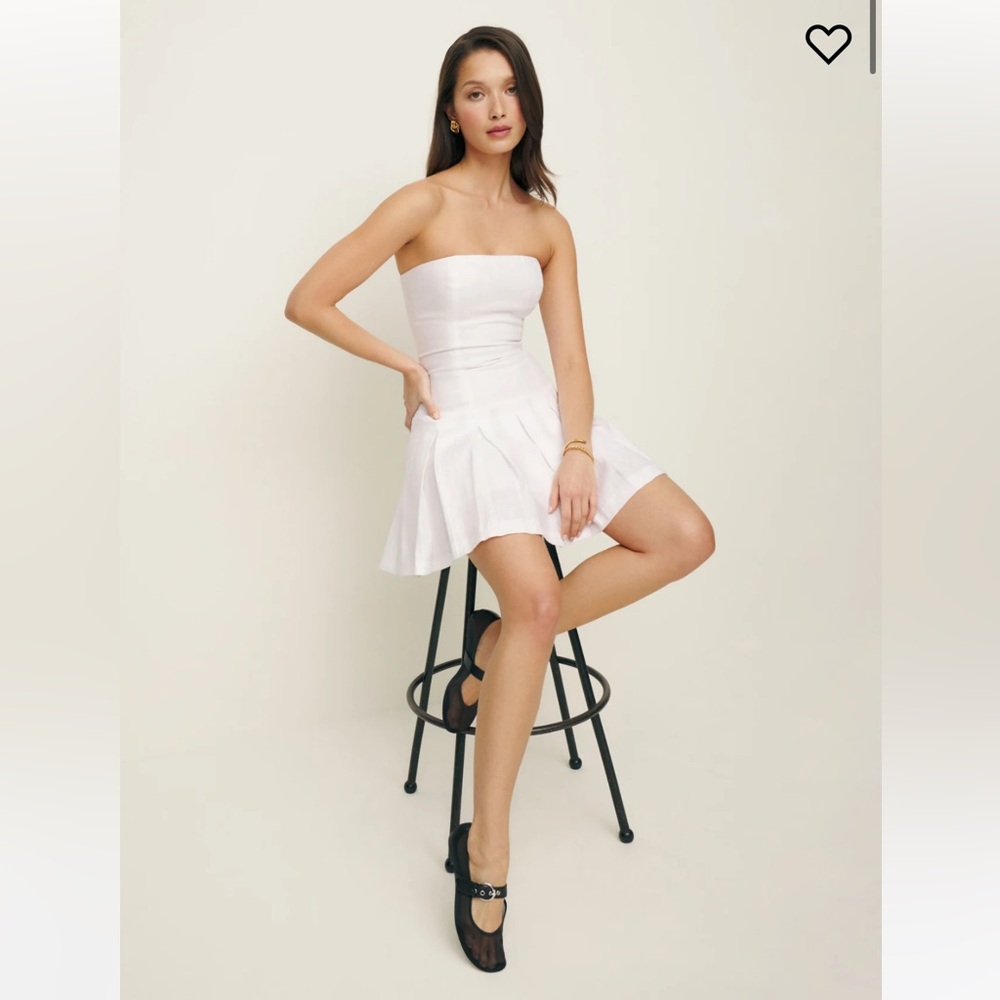 Reformation Isabeli Linen Dress in White!
